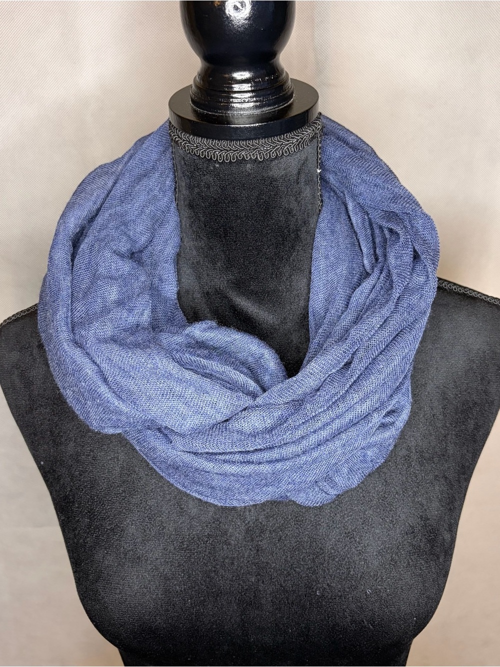 Restoration Hardware Cashmere Washed Indigo Infinity Scarf